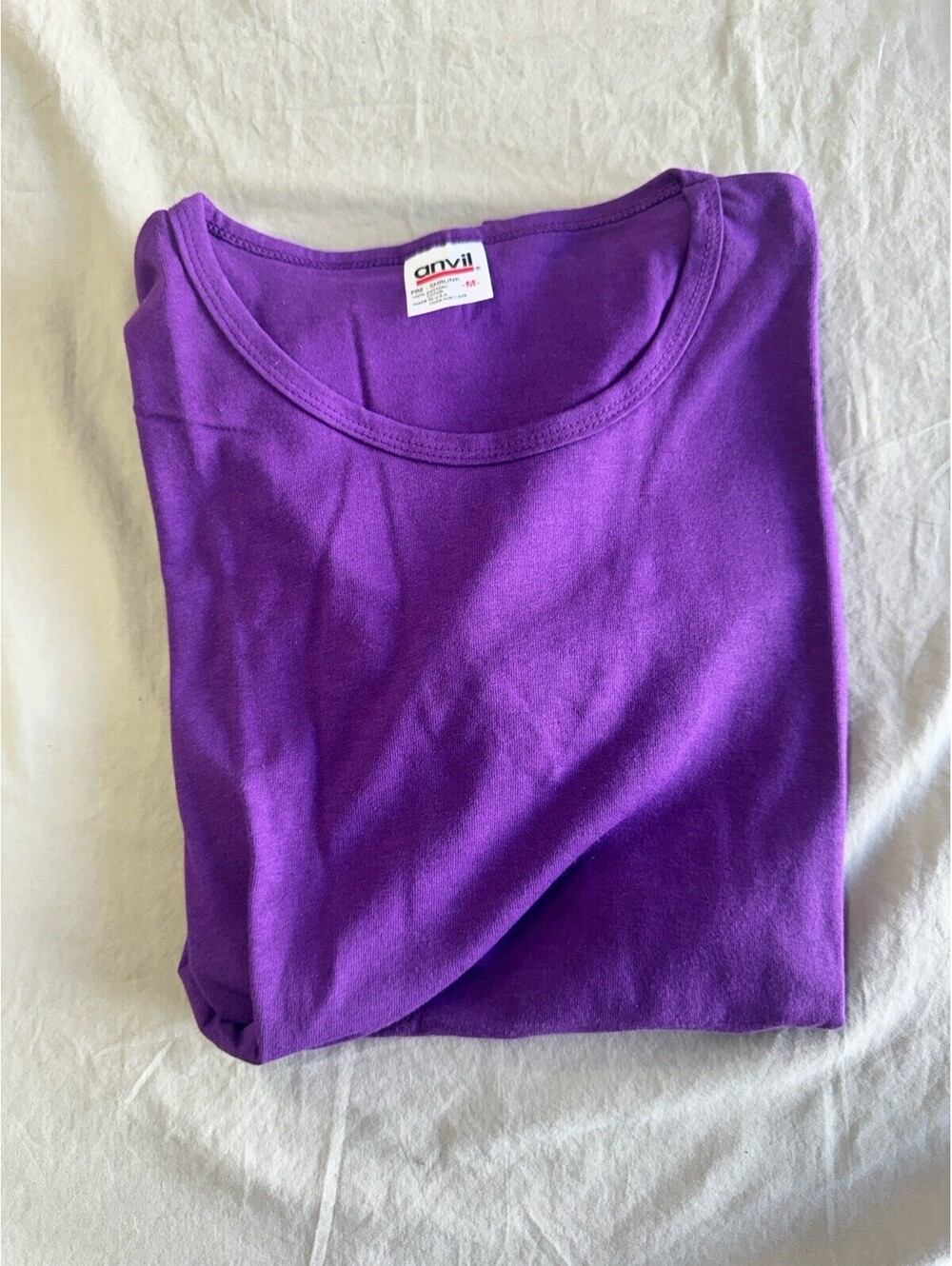 Vintage Anvil Blank Tshirt Purple Size Medium